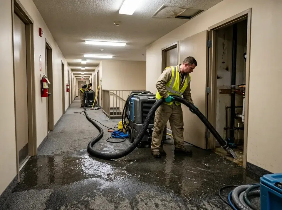 multi-unit-apartment-hallway-f-005 — frequently asked questions, Emergency Burst Pipe Water Extraction & Removal in Cedar Ra…